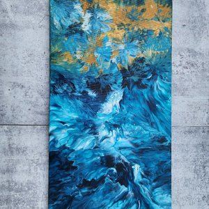 Original Acrylic Paint Pour/Fluid Art/12 x 24